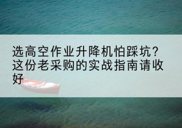 温江高空作业升降机厂家推荐-选高空作业升降机怕踩坑？这份老采购的实战指南请收好